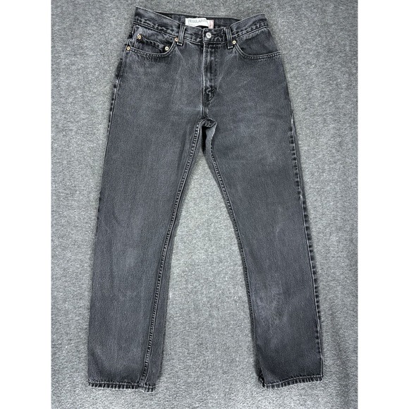 Levi's Other - Levis 505 Regular Fit Jeans Mens 32x34 (fits 30x32) Black Denim Straight Leg Y2K